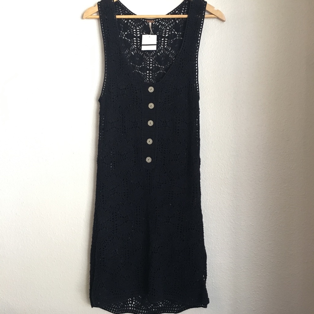 Free People Navy Crochet dress